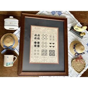 Cottage Core‎ Home Decor Bundle Vintage Grannie Decor Quilts Hearts Geese